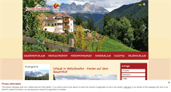 Desktop Screenshot of kronlechnerhof.com