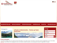 Tablet Screenshot of kronlechnerhof.com